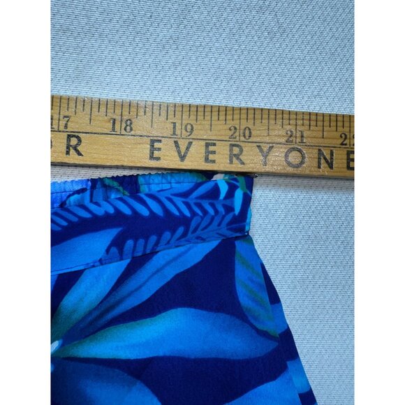 Apparenza Women's Summer Skorts Plus Size 24W Blue Floral Tropical Beach Casual - Picture 8 of 12